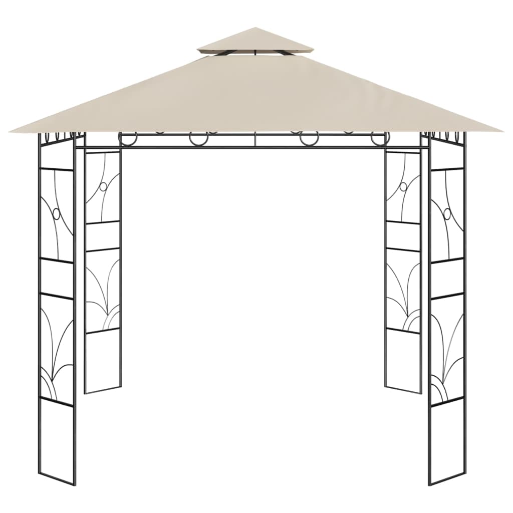pavillon 3x3x2,7 m 160 g/m² cremefarvet