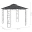 pavillon 3x3x2,7 m 160 g/m² antracitgrå