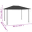 pavillon 384x281x270 cm 180 g/m² antracitgrå