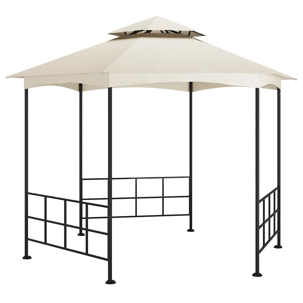 pavillon med sidevægge 3,1x2,7 m cremefarvet
