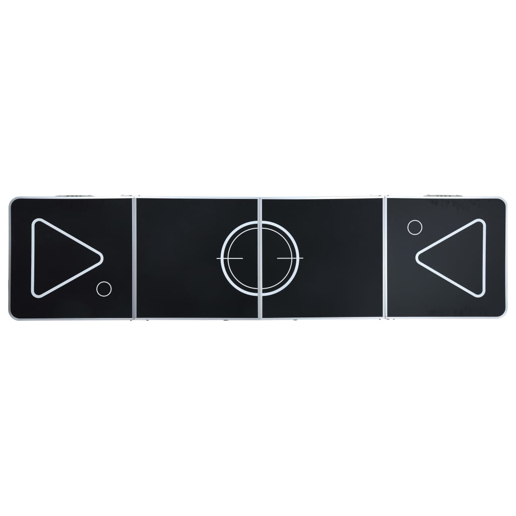 foldbart beer pong-bord med kopper og bolde 240 cm