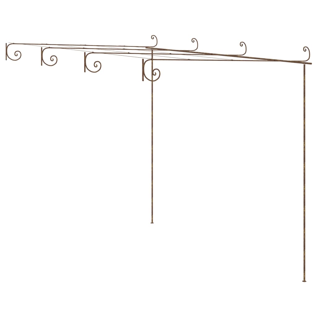 pergola 4x3x2,5 m jern antikbrun