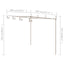 pergola 4x3x2,5 m jern antikbrun