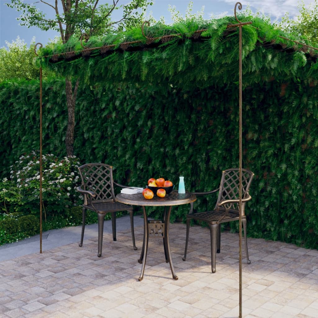 pergola 4x3x2,5 m jern antikbrun
