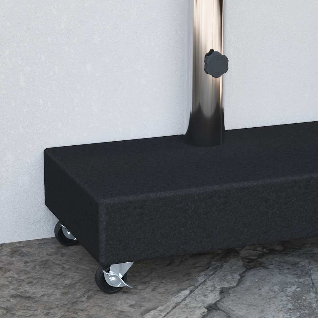 parasolfod 45x25x8 cm granit sort