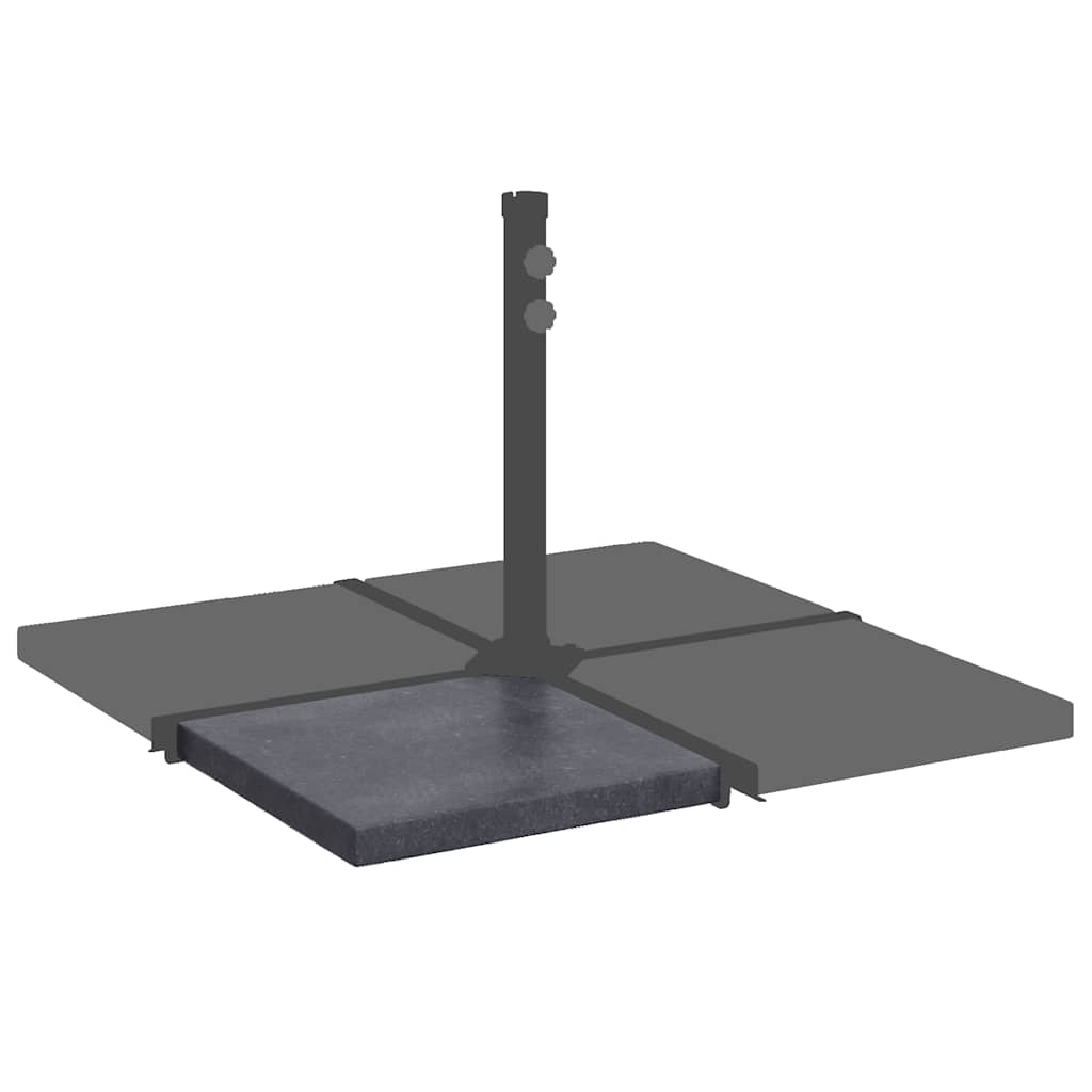 vægtplade til parasol granit 25 kg firkantet sort