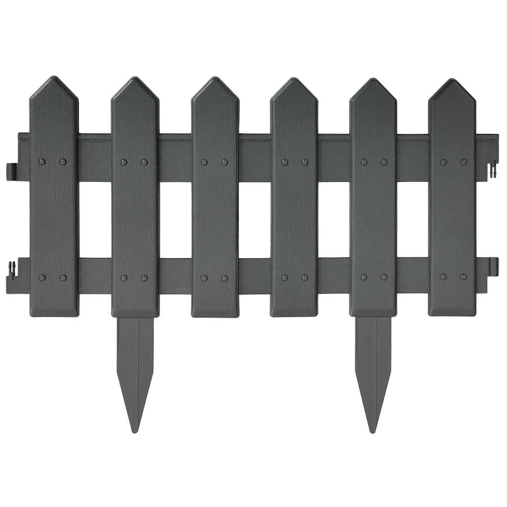 bedhegn 25 stk. 10 m PP antracitgrå