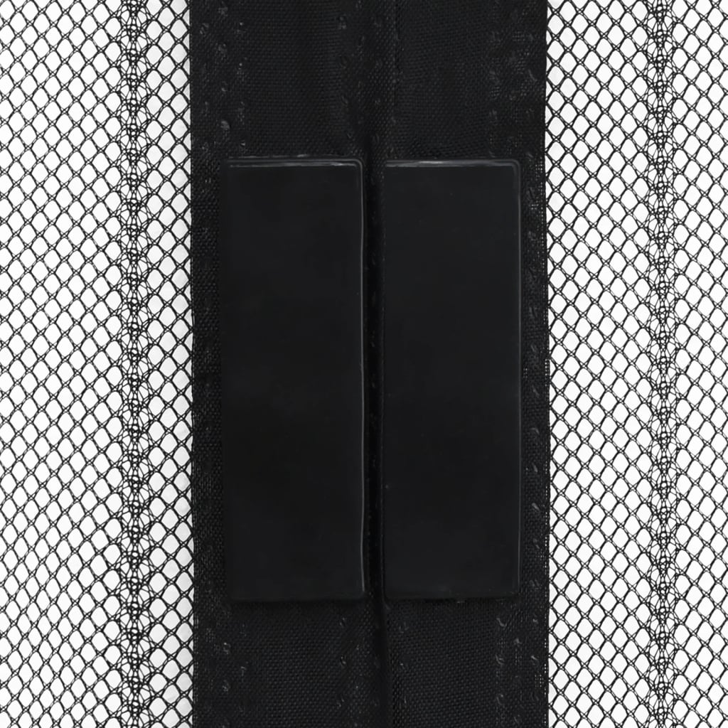 insektnet til dør 2 stk. med magneter 220x100 cm sort
