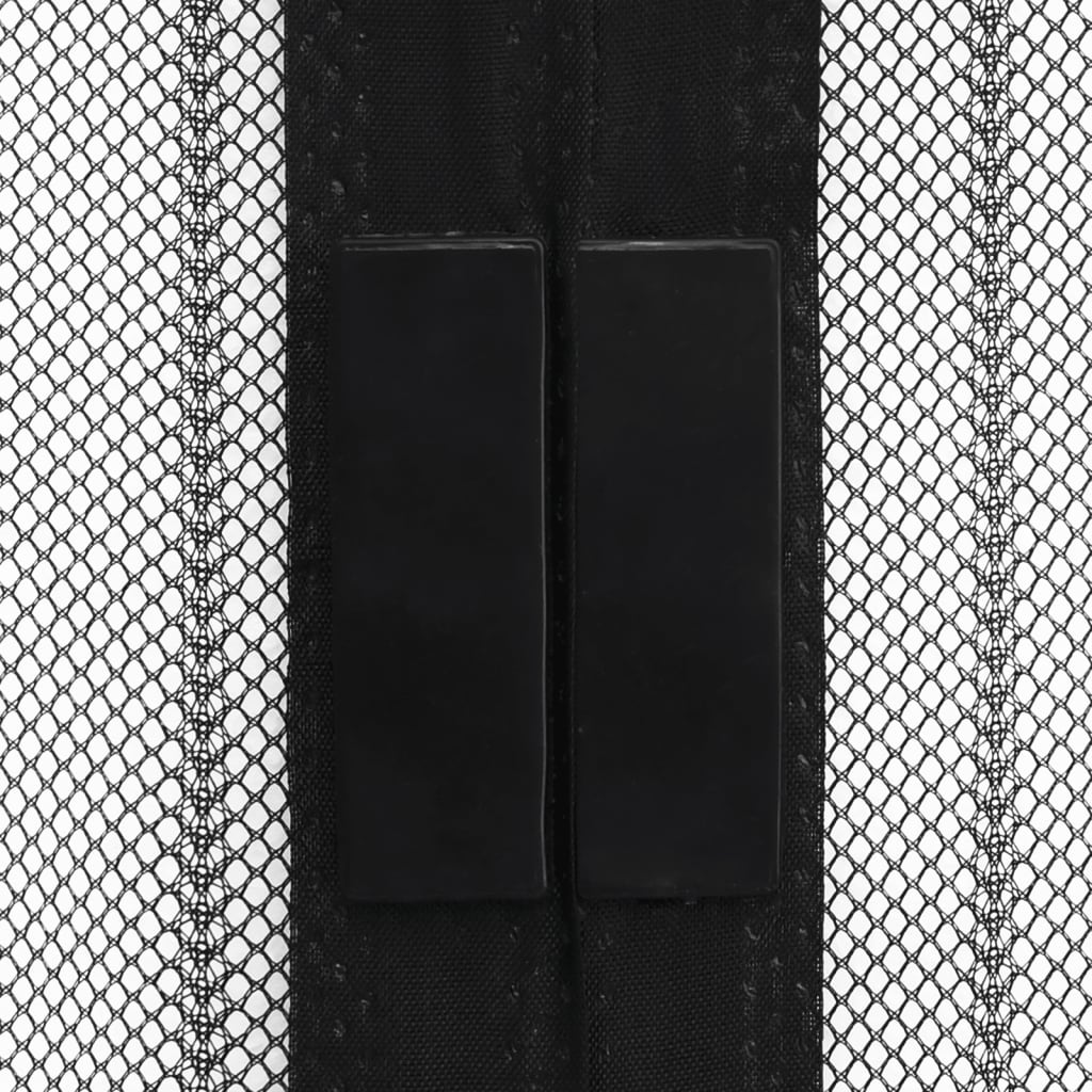insektnet til dør 2 stk. med magneter 220x130 cm sort