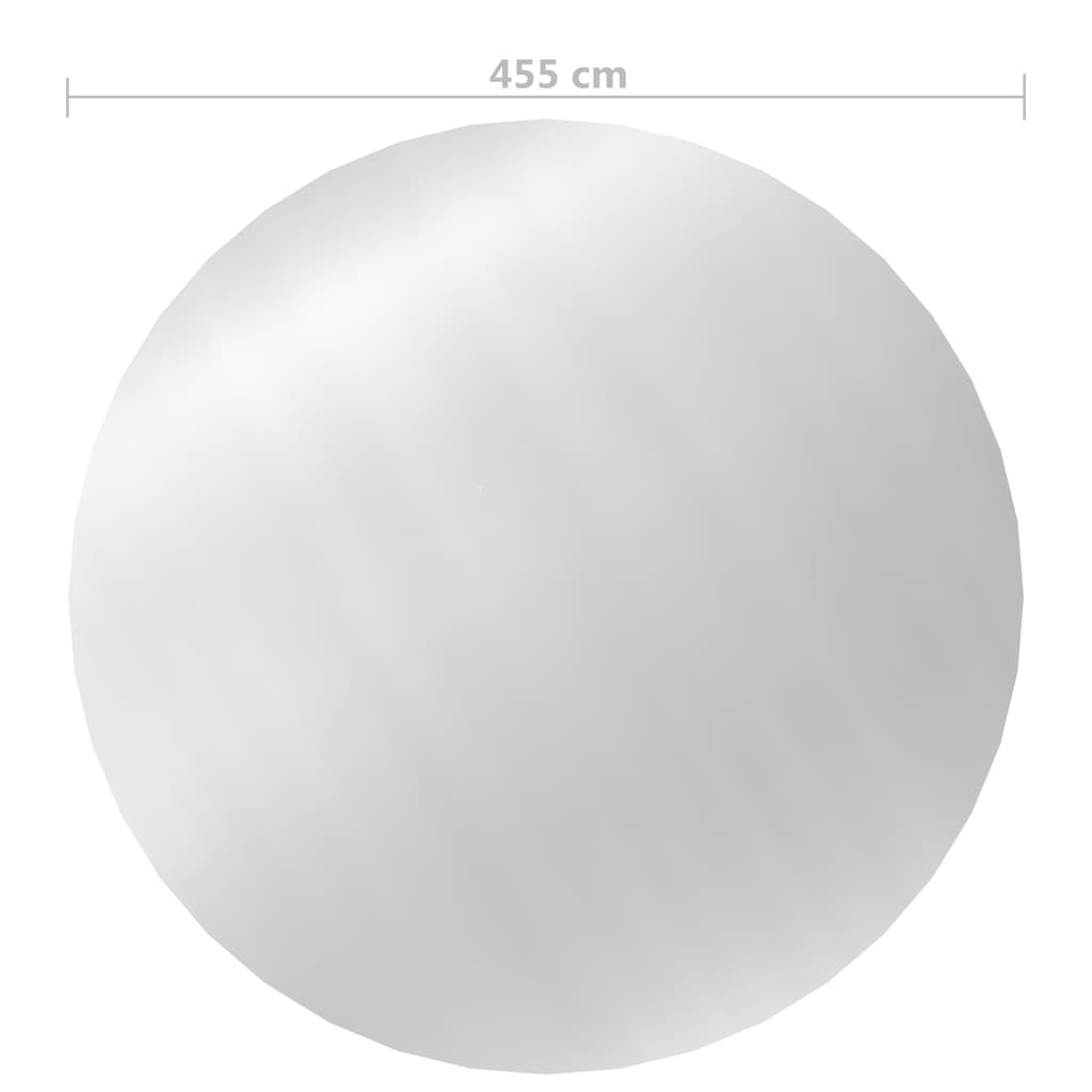 poolovertræk 455 cm PE sølvfarvet