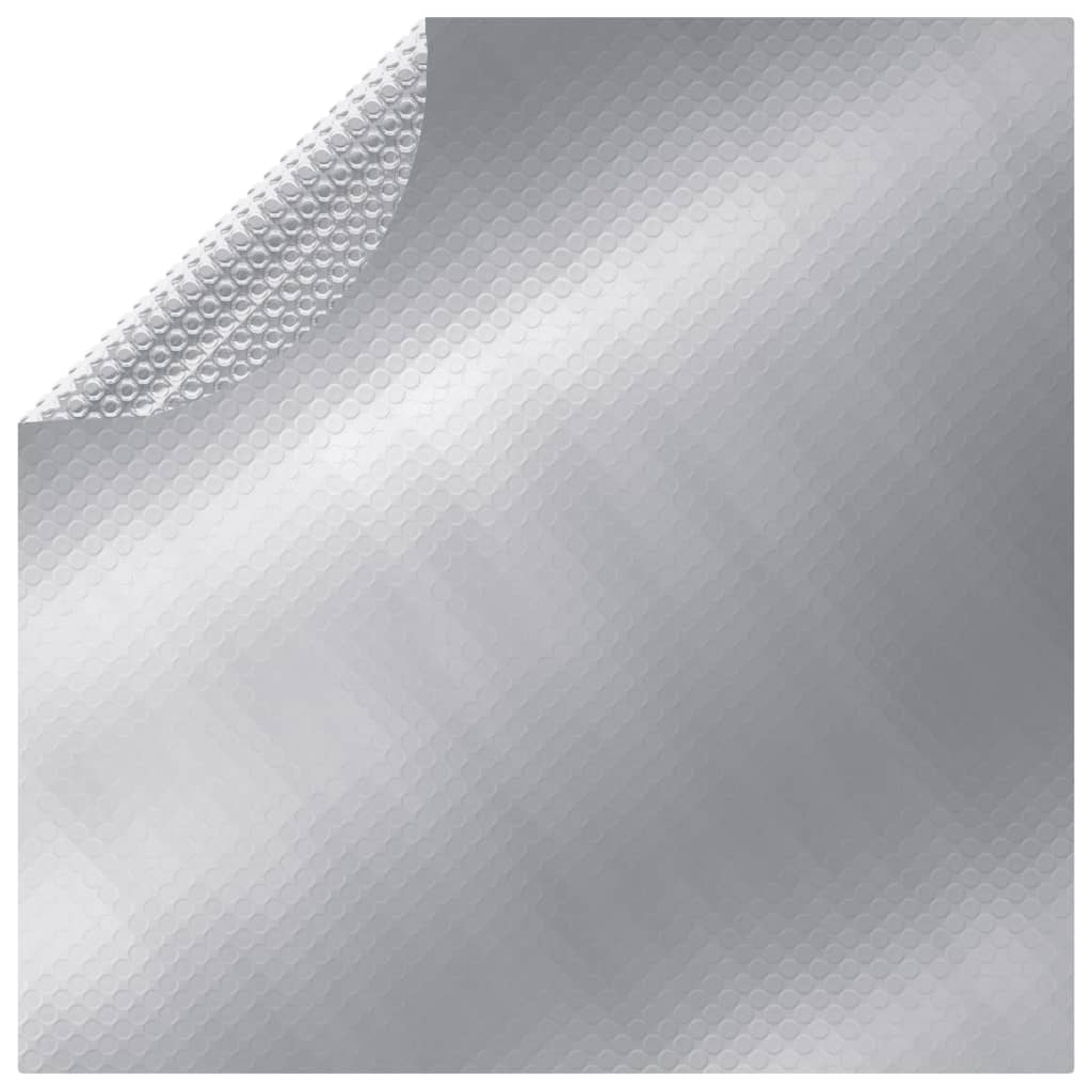 poolovertræk 488 cm PE sølvfarvet
