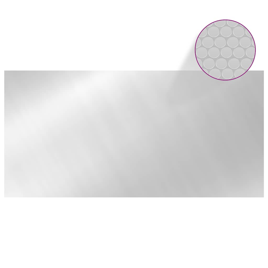 poolovertræk 450x220 cm PE sølvfarvet
