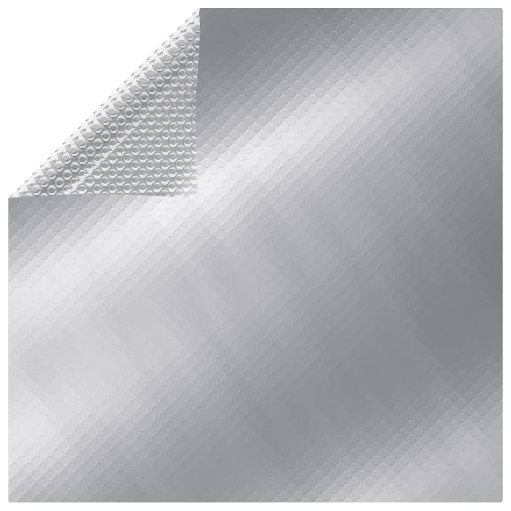 poolovertræk 975x488 cm PE sølvfarvet