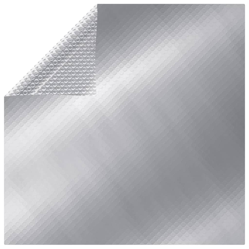 rektangulært poolovertræk 1000x600 cm PE sølvfarvet