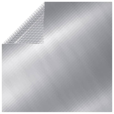 rektangulært poolovertræk 1000x600 cm PE sølvfarvet