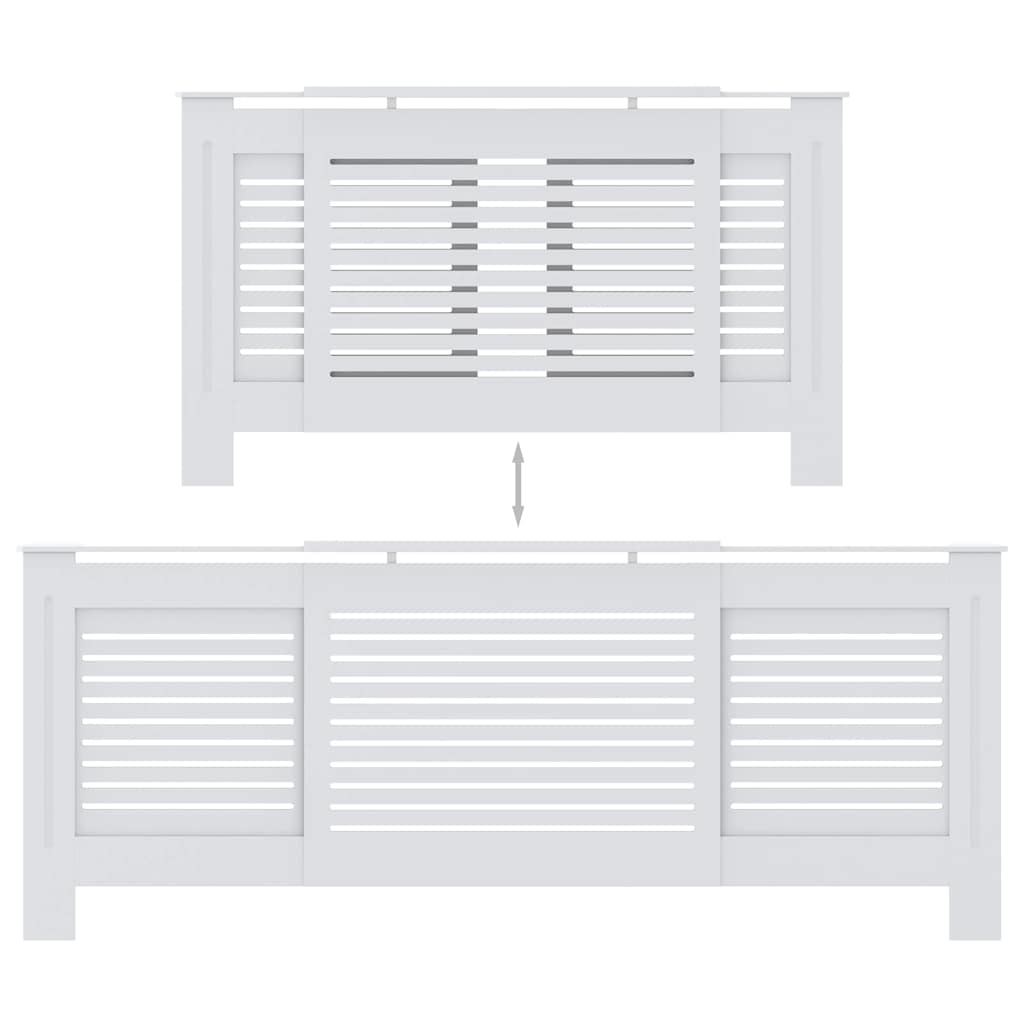 radiatorskjuler 205 cm MDF hvid