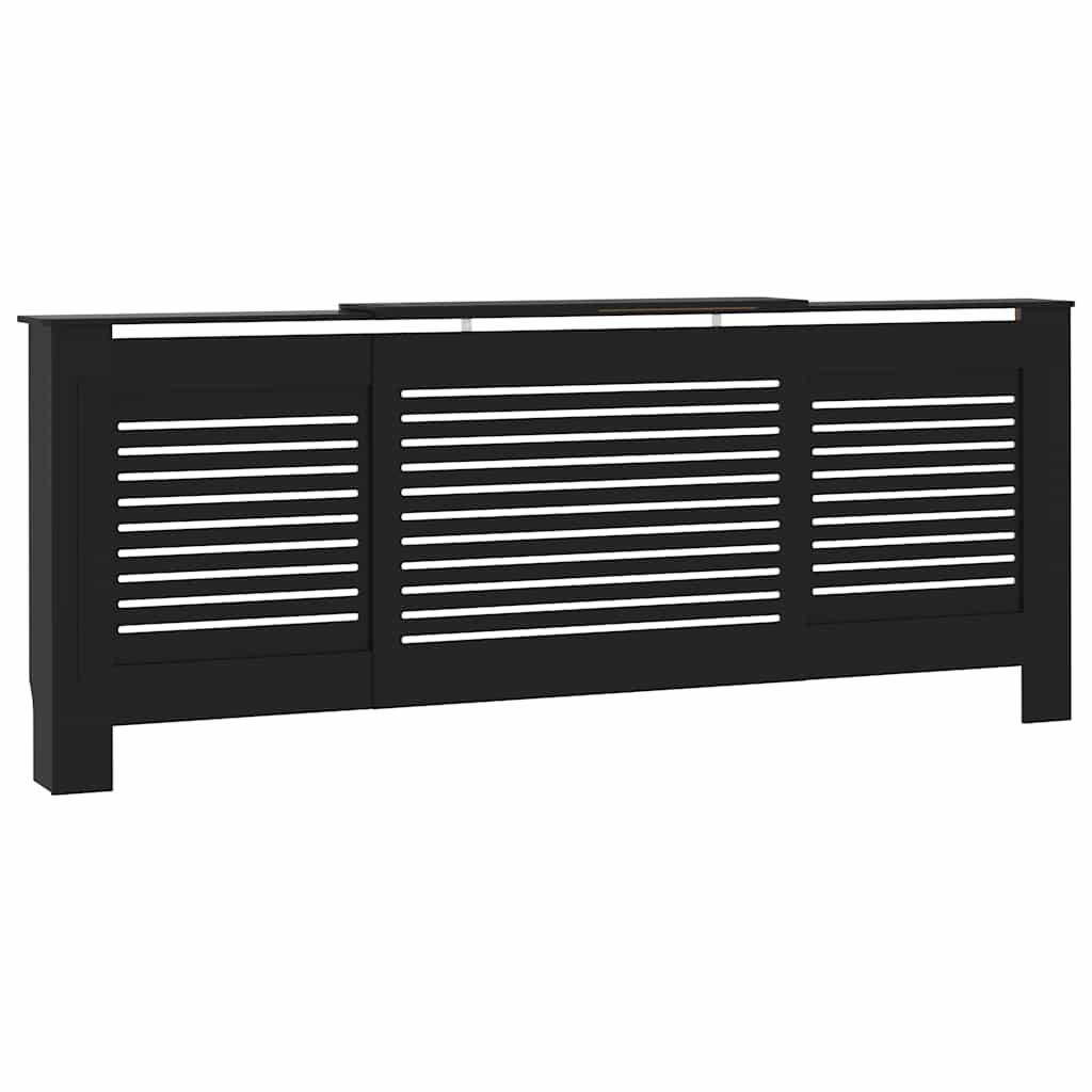 radiatorskjuler 205 cm MDF sort