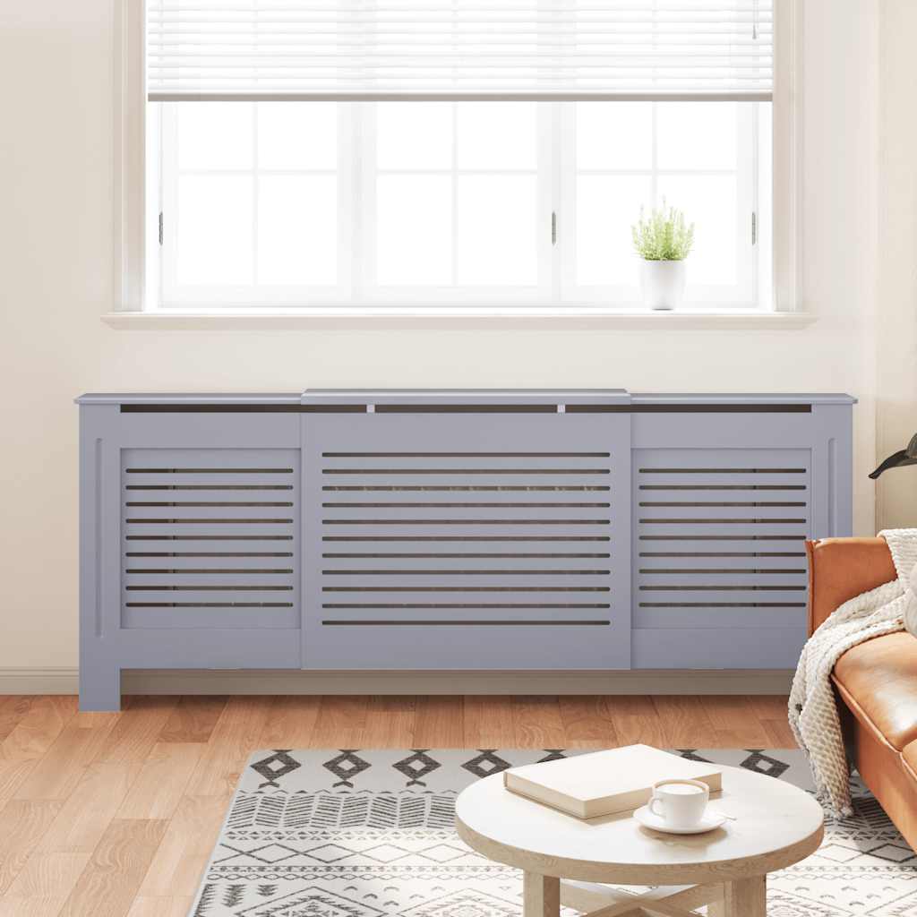 radiatorskjuler 205 cm MDF grå
