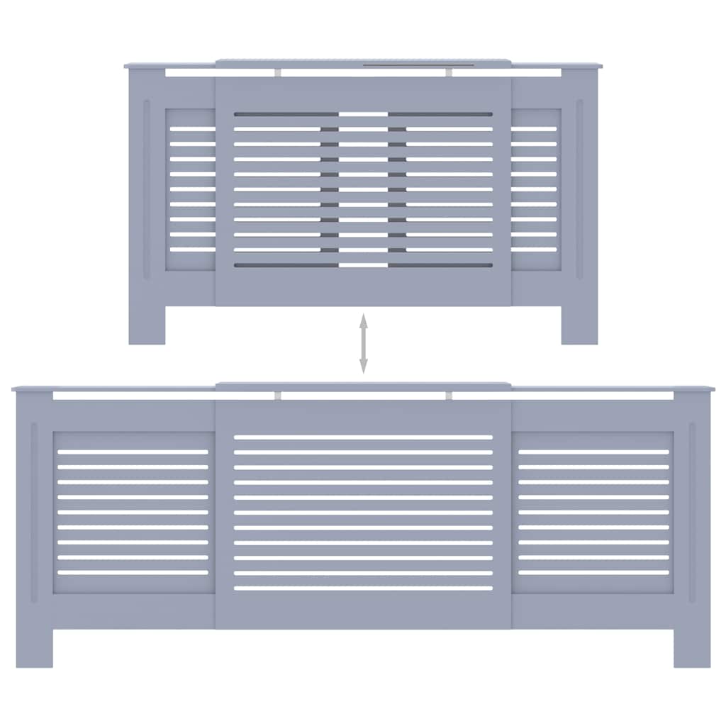 radiatorskjuler 205 cm MDF grå