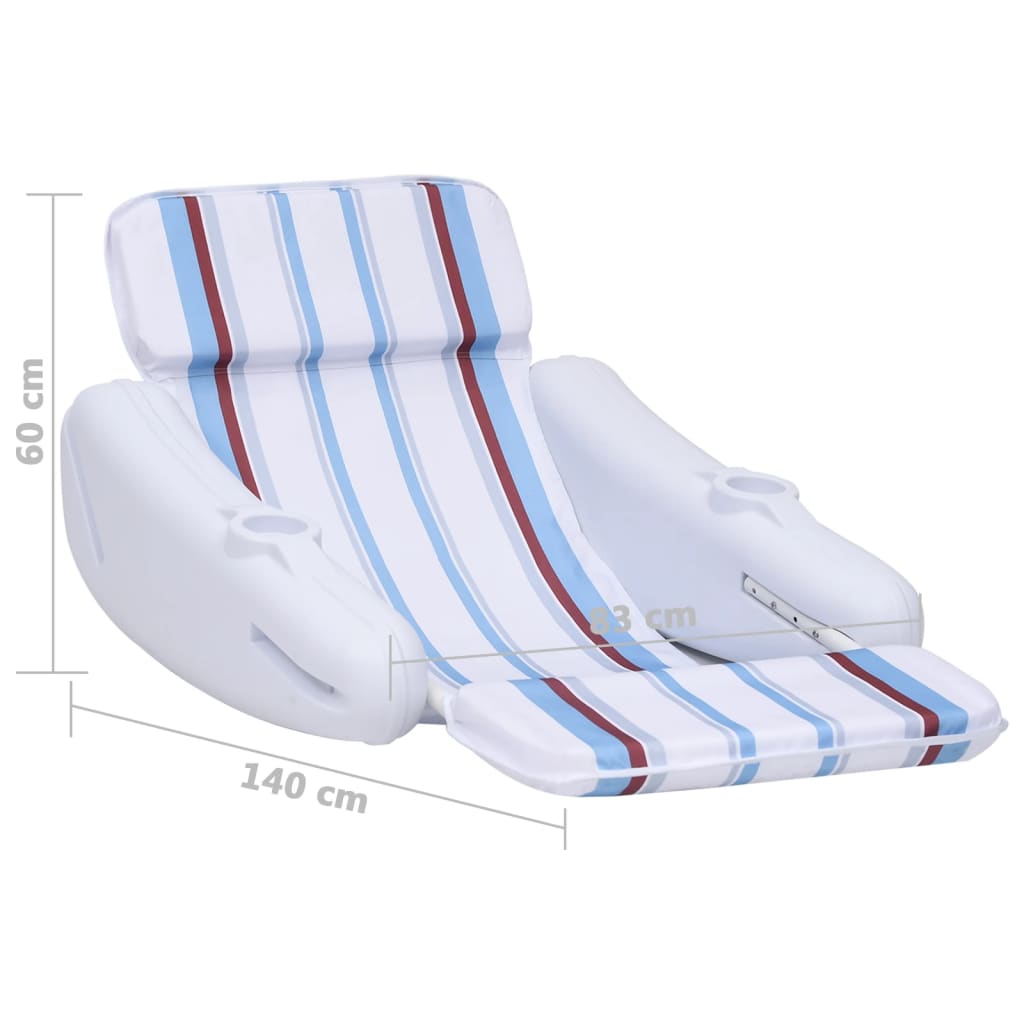 oppustelig poolstol 140x83x60 cm