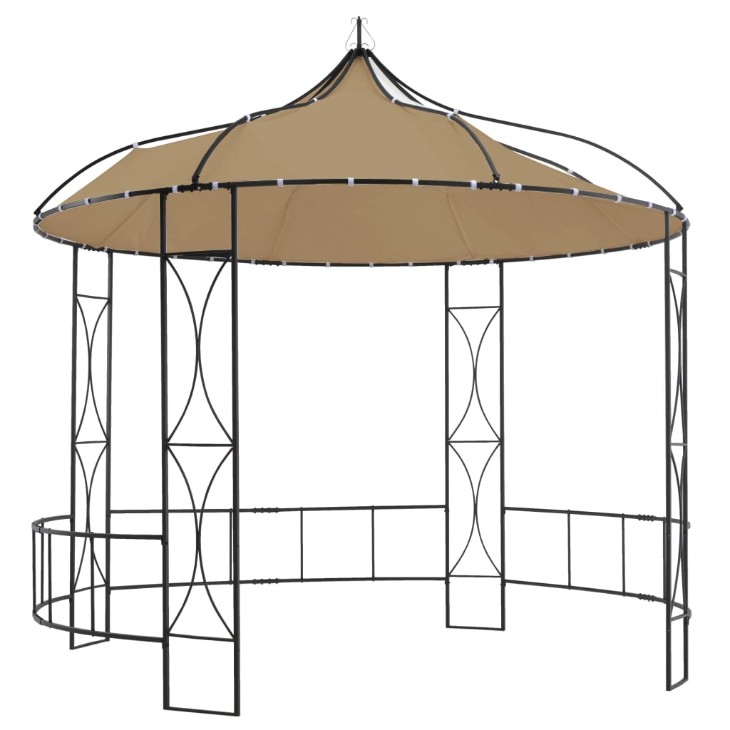 pavillon 300x290 cm rund gråbrun