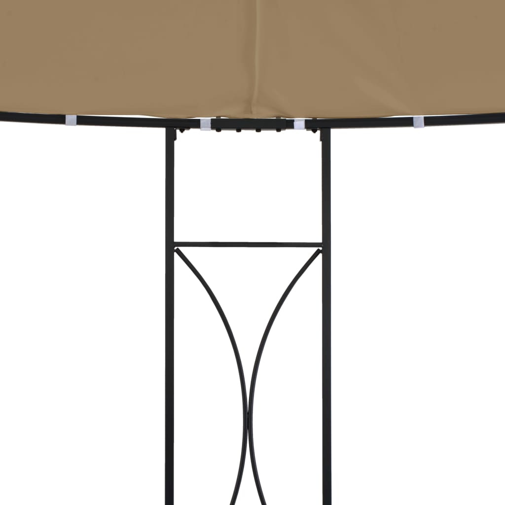 pavillon 300x290 cm rund gråbrun