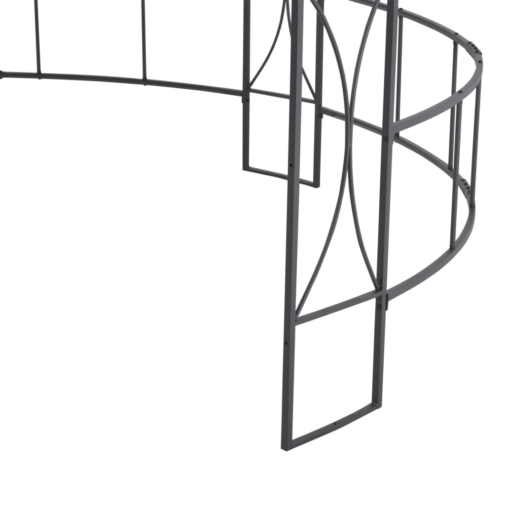 pavillon 300x290 cm rund gråbrun