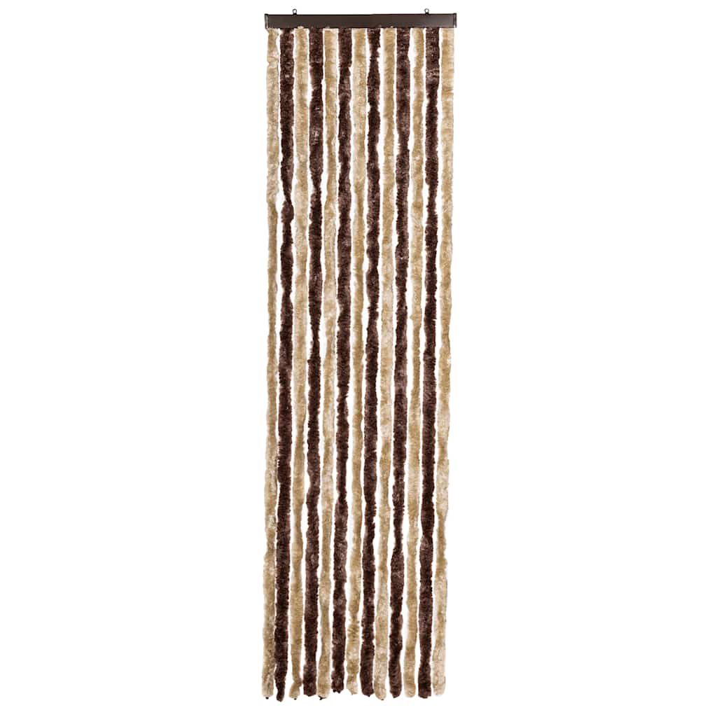 insektgardin 56x200 cm chenille beige og lysebrun
