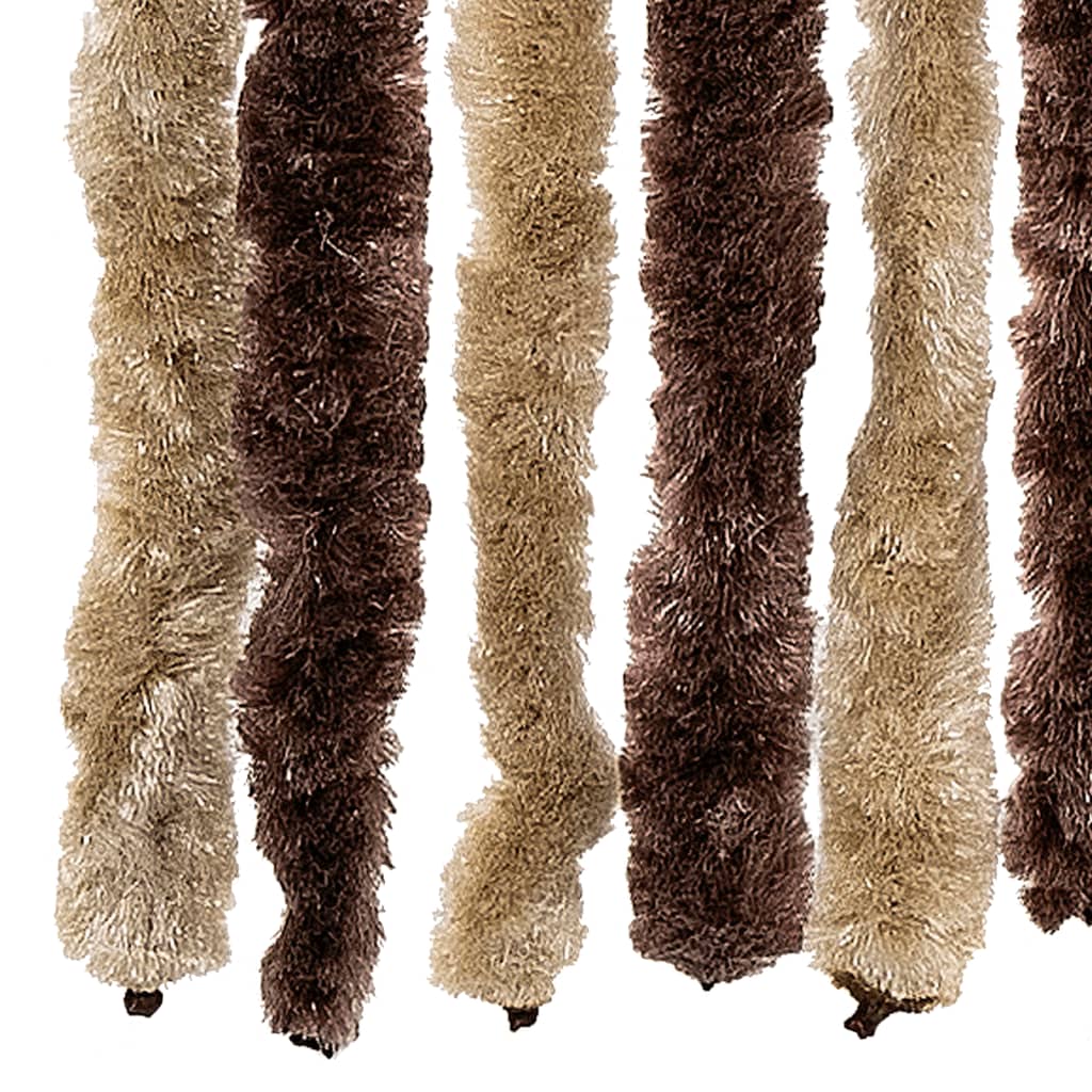 insektgardin 90x200 cm chenille beige og lysebrun