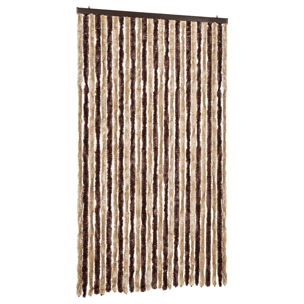 insektgardin 118x220 cm chenille beige og lysebrun