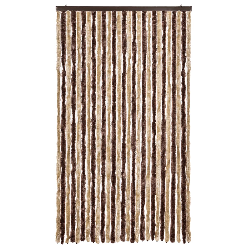 insektgardin 118x220 cm chenille beige og lysebrun