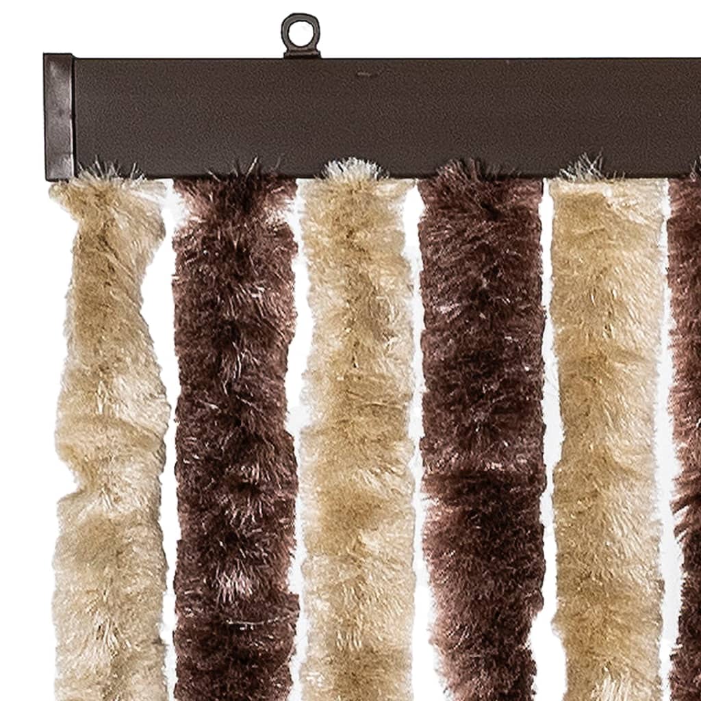 insektgardin 118x220 cm chenille beige og lysebrun