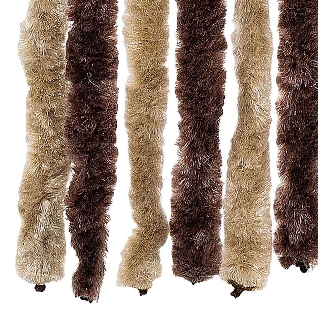 insektgardin 118x220 cm chenille beige og lysebrun