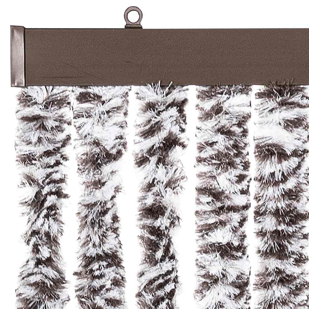 insektgardin 56x200 cm chenille brun og beige