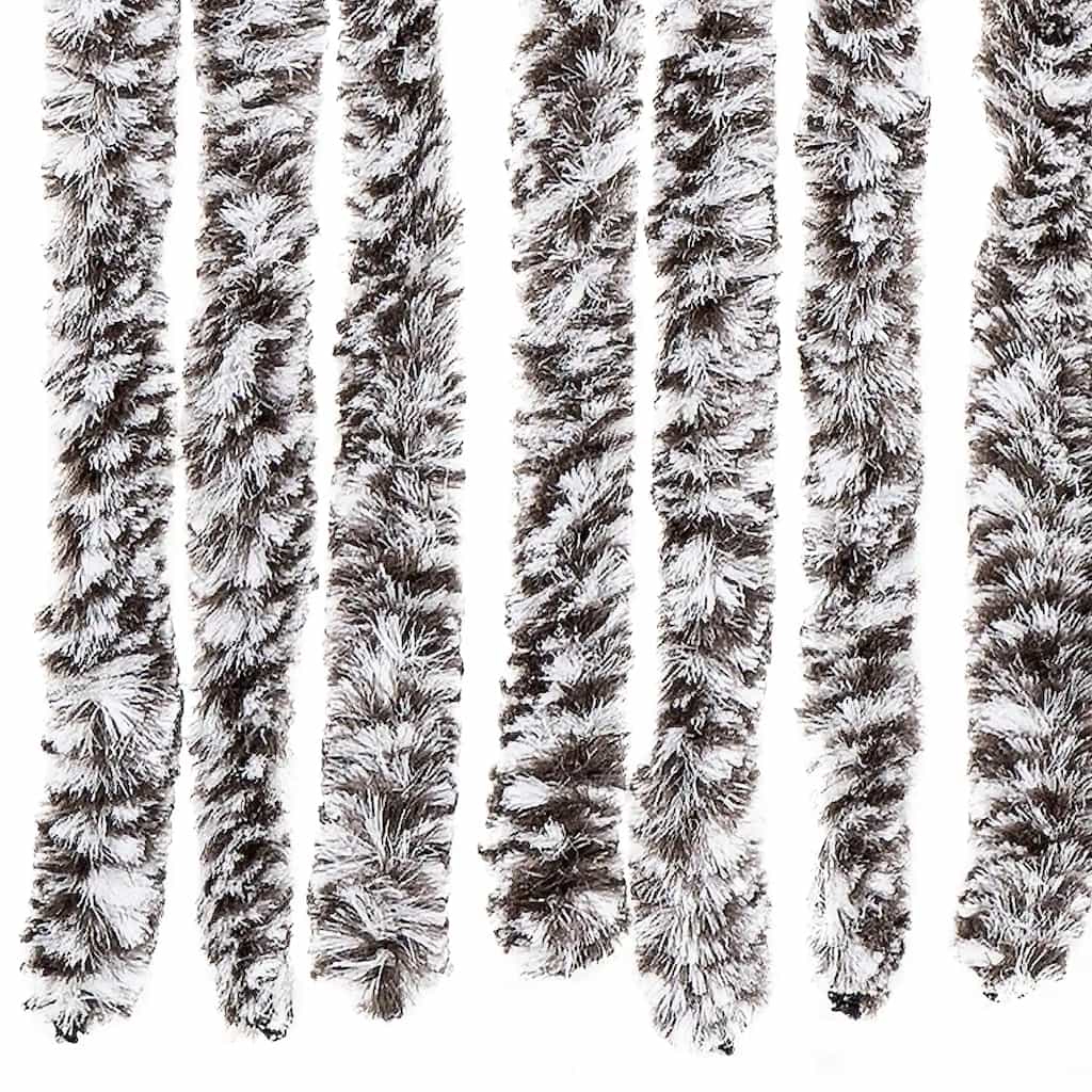 insektgardin 56x200 cm chenille brun og beige