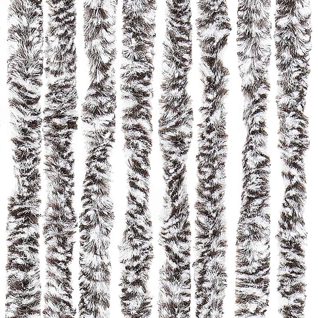 insektgardin 56x200 cm chenille brun og beige
