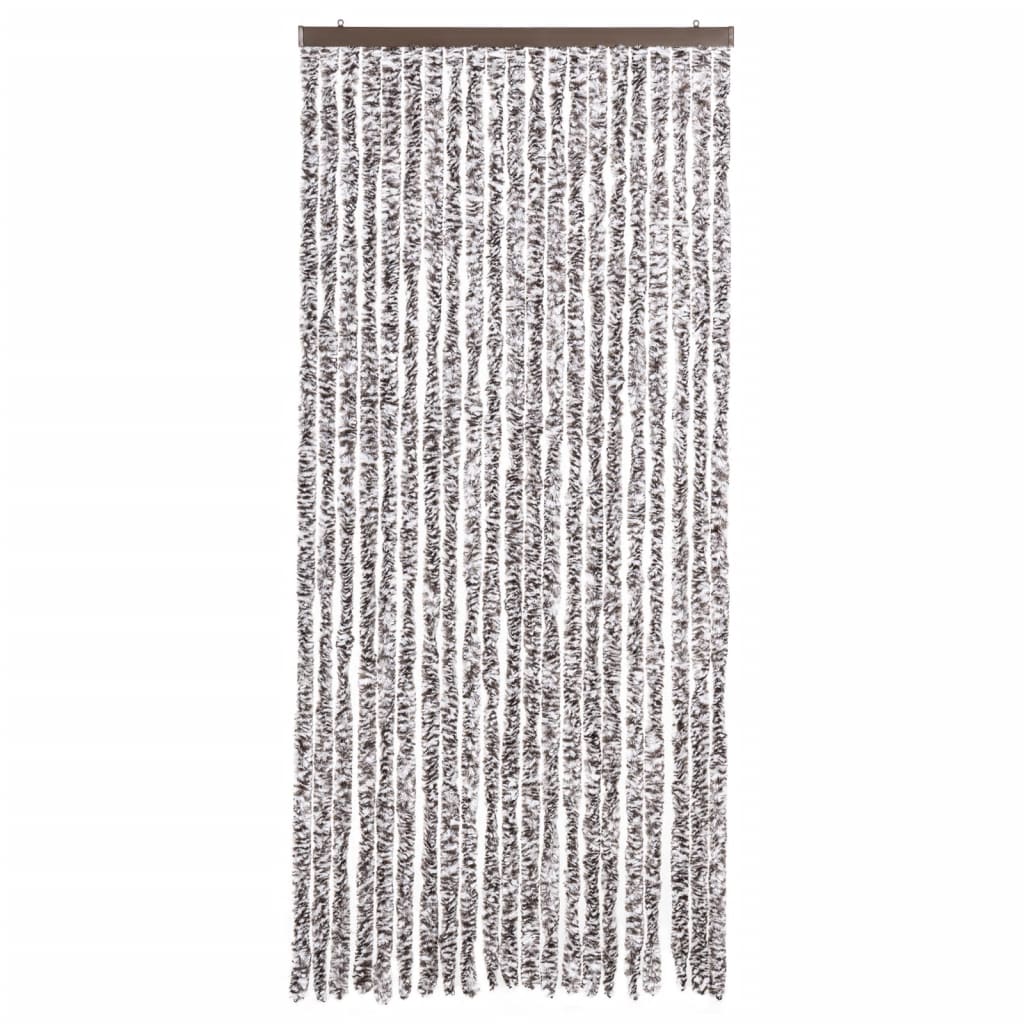 insektgardin 90x200 cm chenille brun og beige