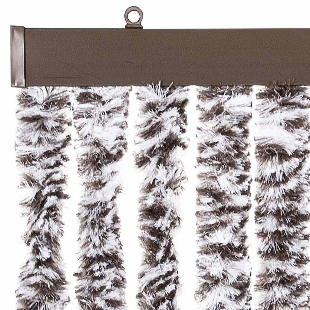 insektgardin 90x200 cm chenille brun og beige