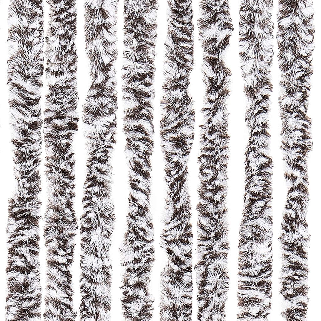 insektgardin 90x200 cm chenille brun og beige