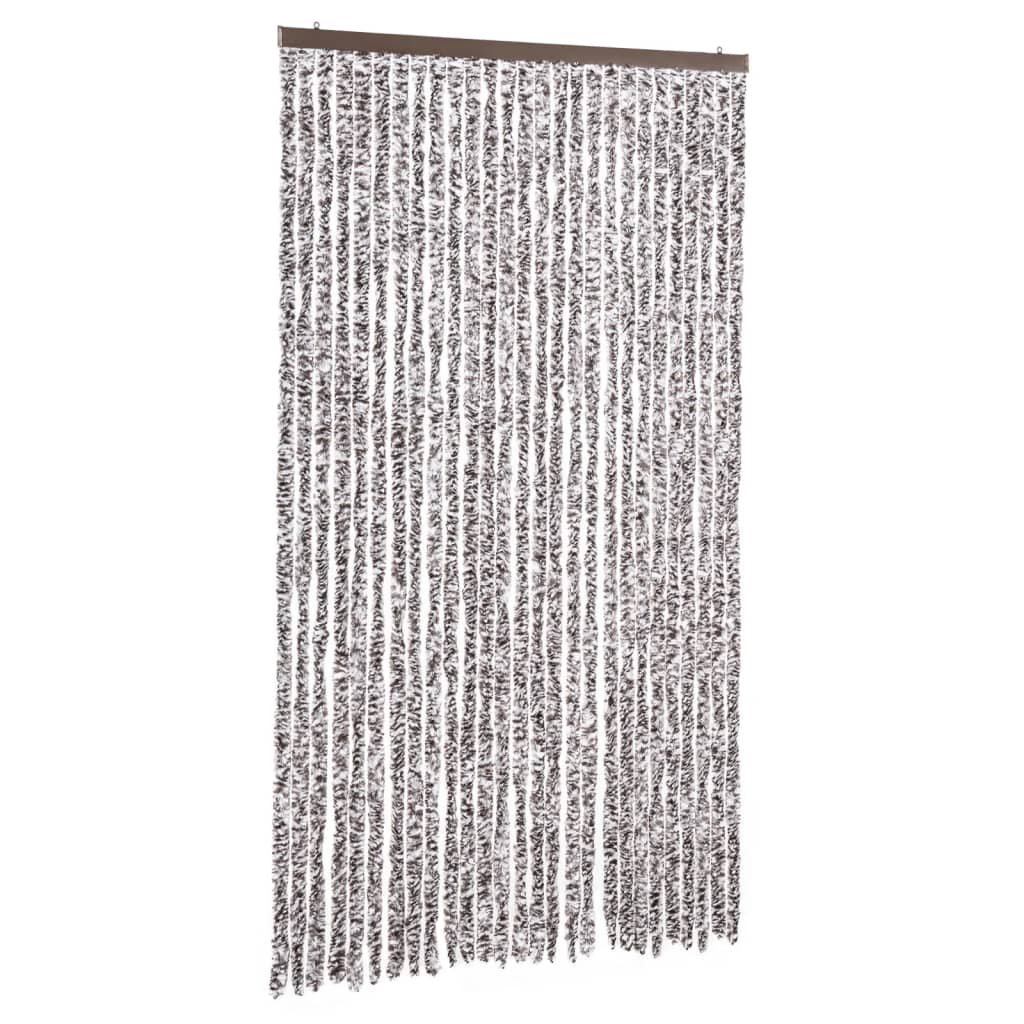 insektgardin 118x200 cm chenille brun og beige
