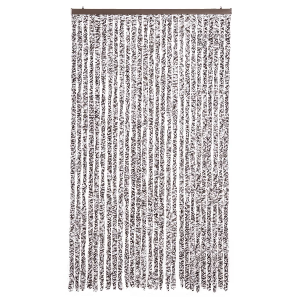 insektgardin 118x200 cm chenille brun og beige