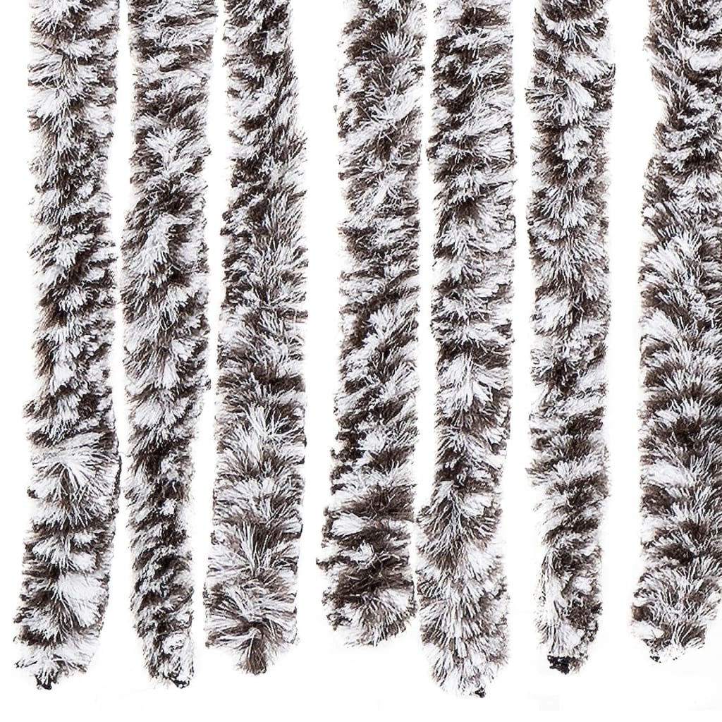 insektgardin 118x200 cm chenille brun og beige