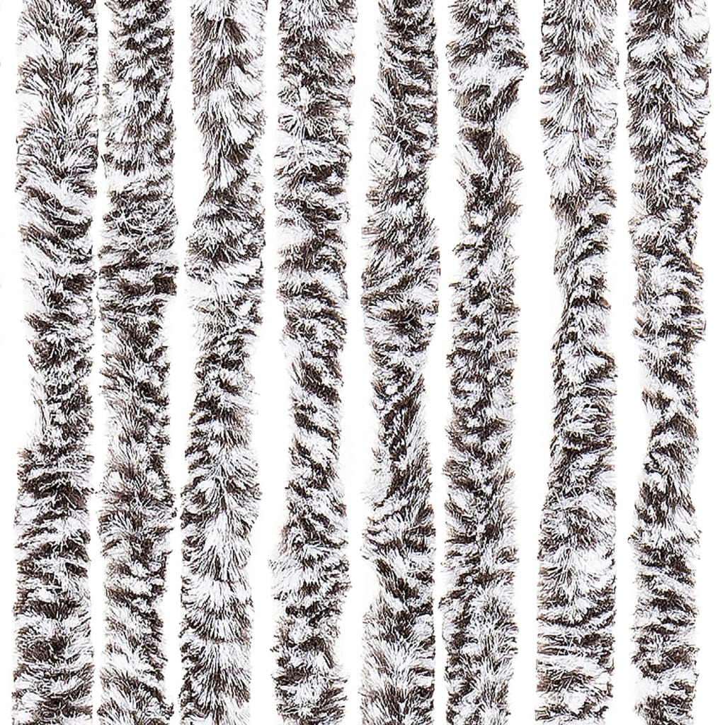 insektgardin 118x200 cm chenille brun og beige