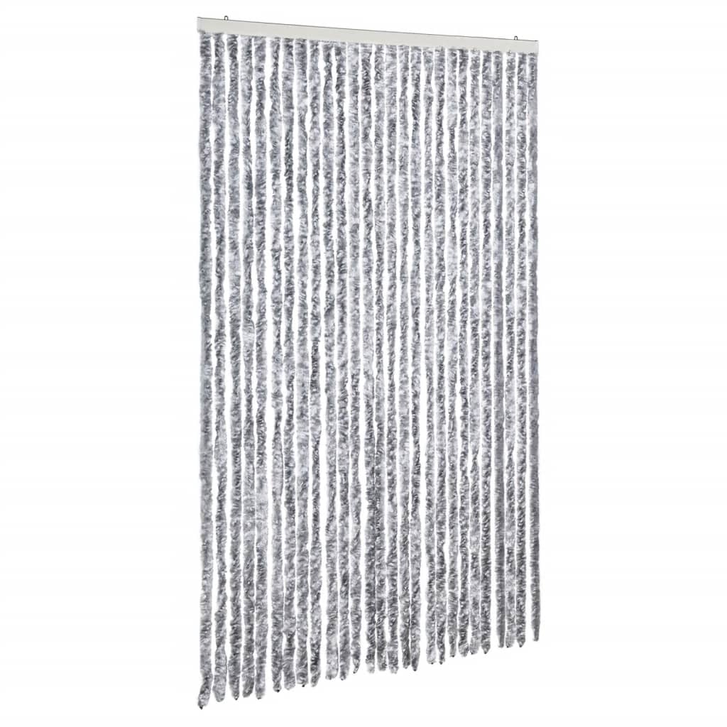 insektgardin 118x200 cm chenille hvid og grå