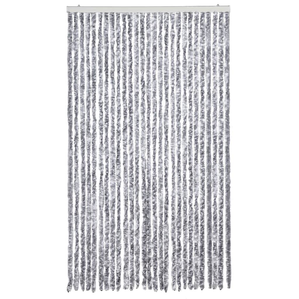 insektgardin 118x200 cm chenille hvid og grå