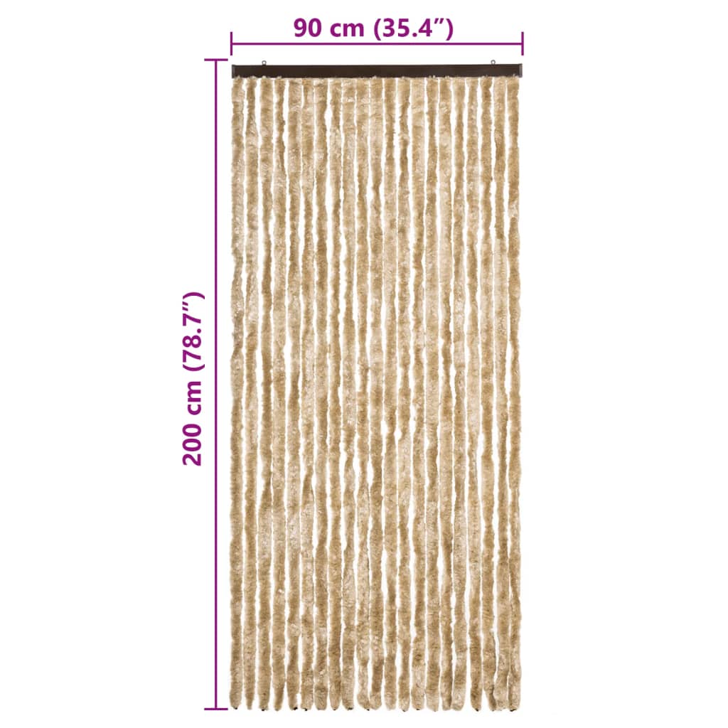 insektgardin 90x200 cm chenille beige