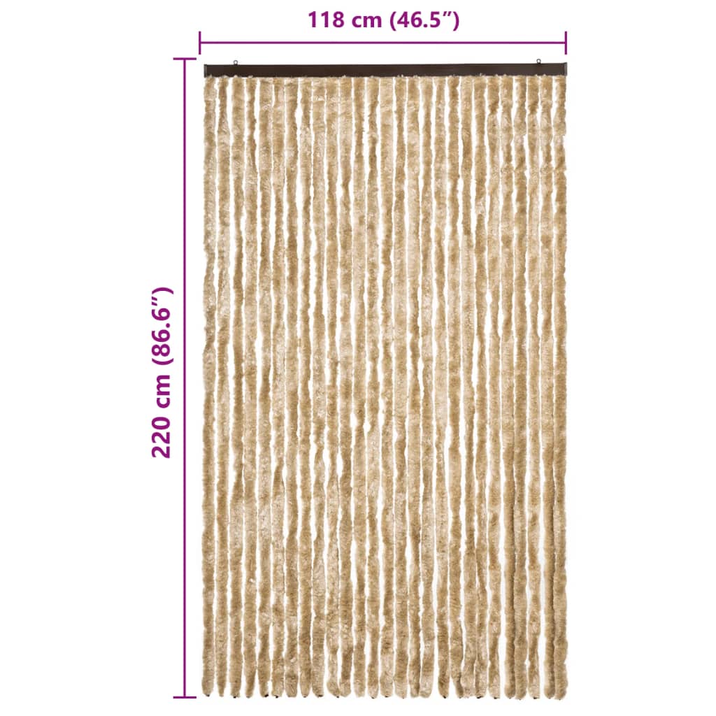 insektgardin 118x200 cm chenille beige