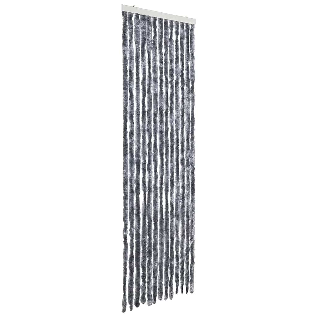 insektgardin 56x200 cm chenille sølvfarvet