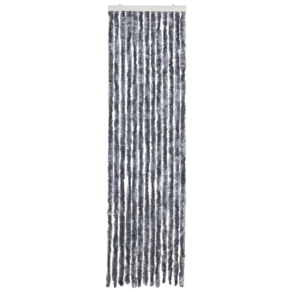 insektgardin 56x200 cm chenille sølvfarvet