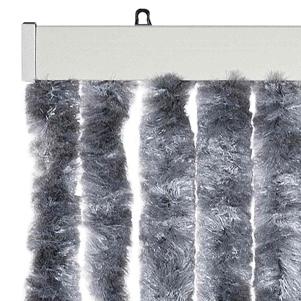 insektgardin 56x200 cm chenille sølvfarvet